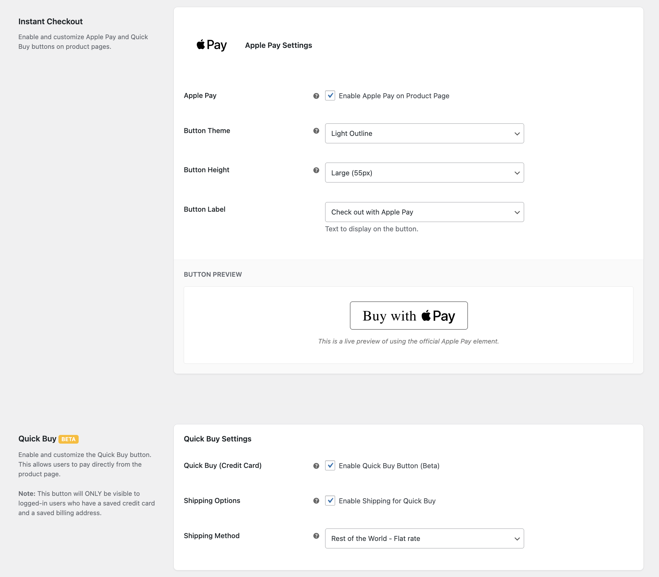 Instant_Checkout_Settings